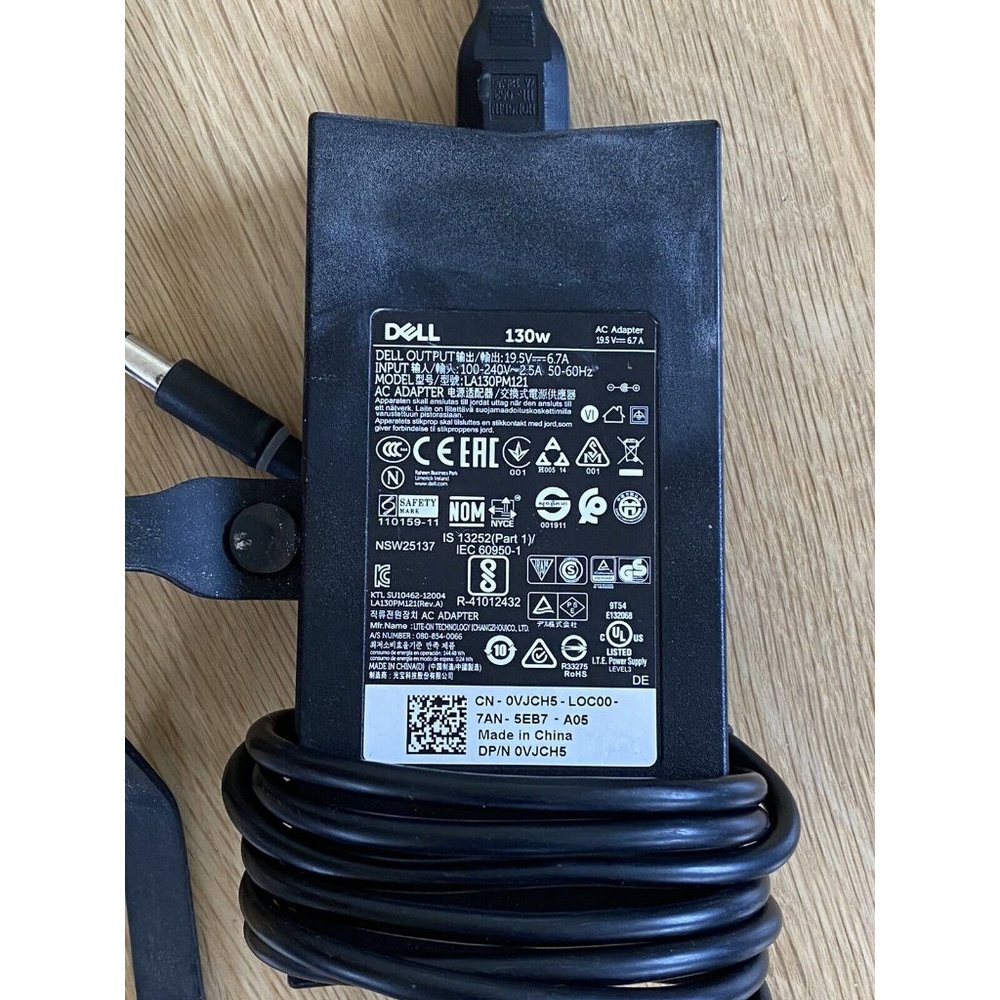 Genuine Dell OEM 130W AC Adapter 19.5V 6.7A LA130PM121 0VJCH5